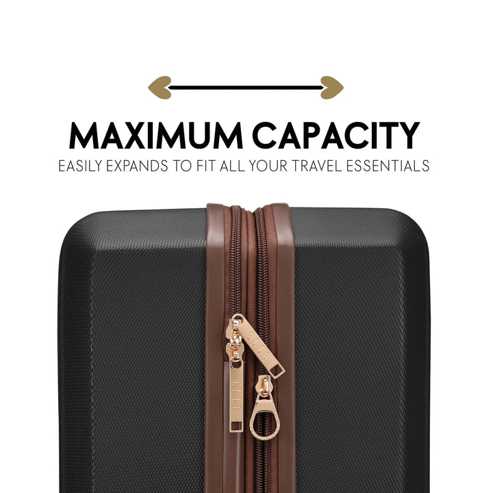 Luxe Journey Expandable 5 Piece Retro Luggage Set