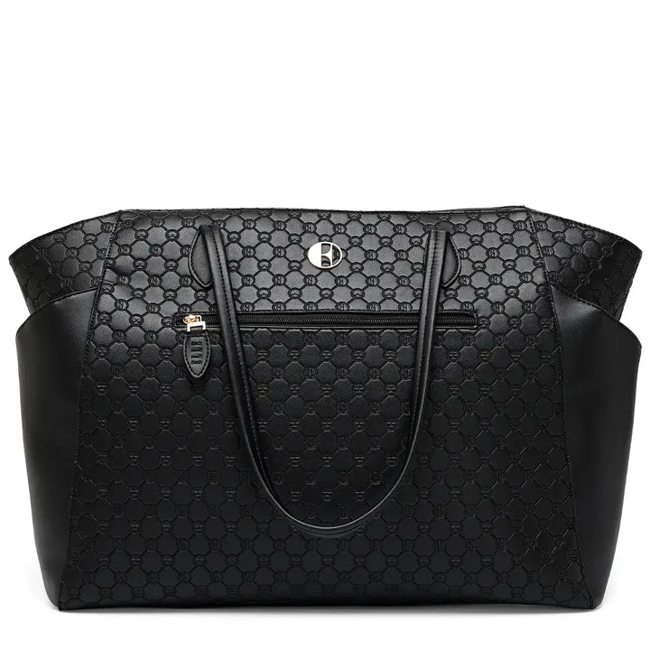 Compass 32L Vegan Leather Monogram Weekender Tote Bag