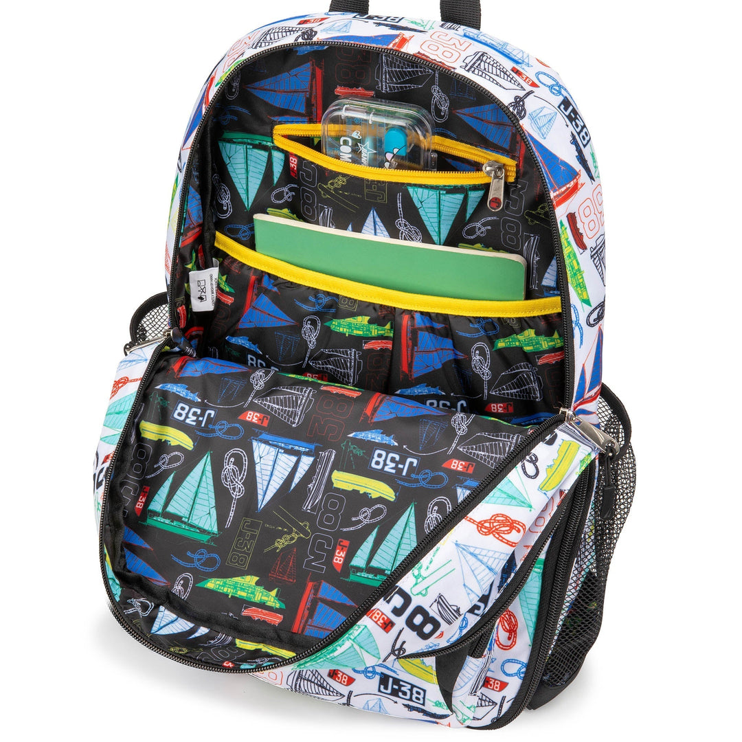 Kids Backpack | Sailboats | 16" Tall