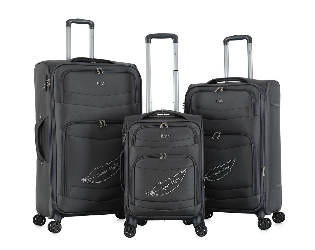 Luan Monaco 3 Piece Expandable Luggage Set