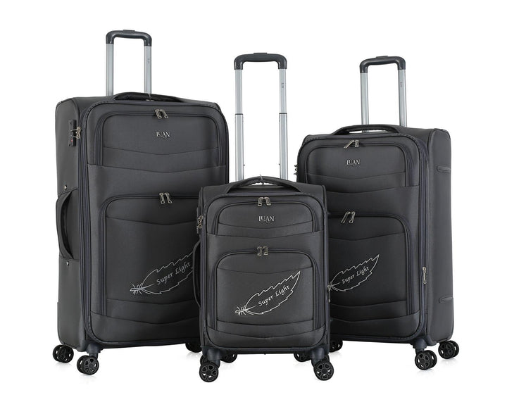 Luan Monaco 3 Piece Expandable Luggage Set
