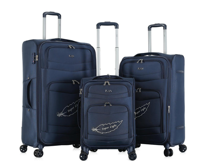 Luan Monaco 3 Piece Expandable Luggage Set