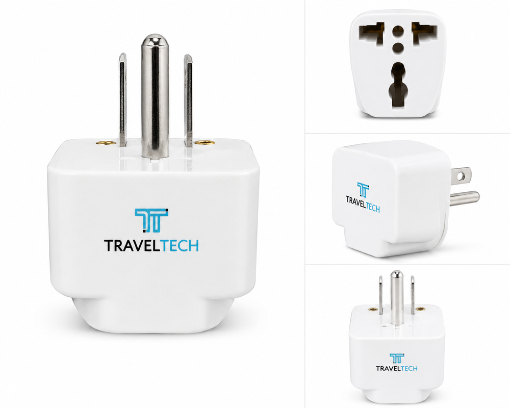 TravelTech US Travel Plug Adapter - multiple views